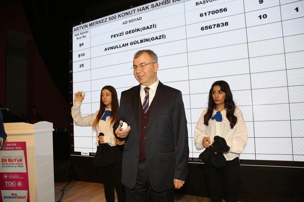 Valimiz Yılmaz DORUK, İlimizdeki TOKİ Konutları Kura Çekilişi Programına Katıldı.